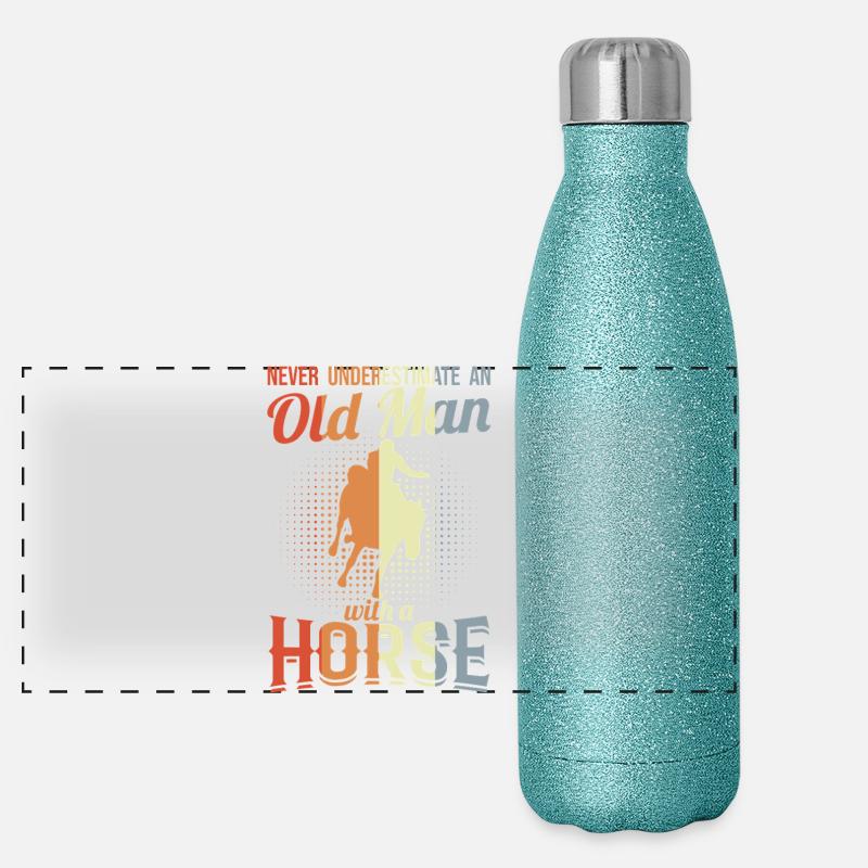 Grand-père cavalier Gourde isotherme panoramique pailletée 500 ml