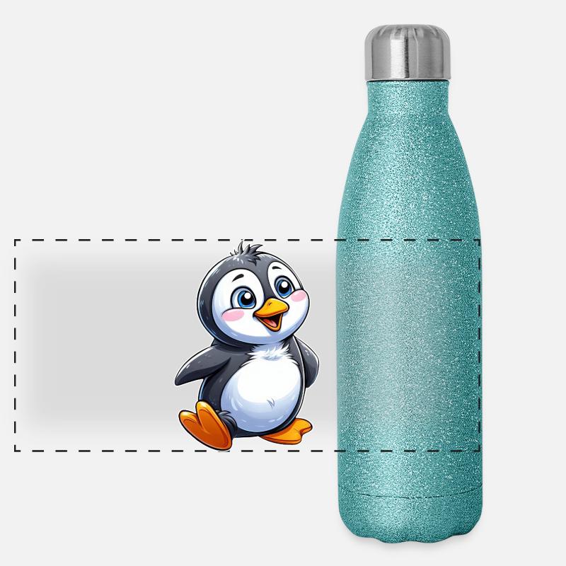 Kuschelpinguin Charme Panorama Glitzer Isolierflasche 500 ml