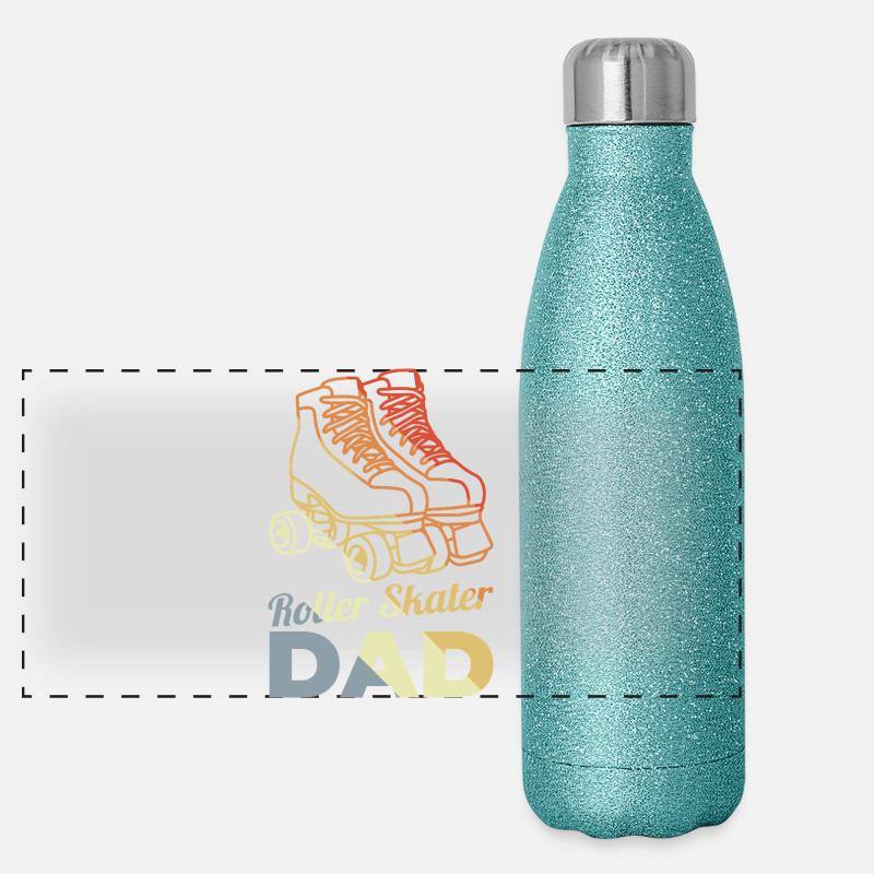 Roller skate dad Panoramic Glitter Thermal Bottle 500 ml