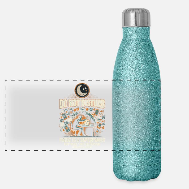 Puissance de concentration Gourde isotherme panoramique pailletée 500 ml