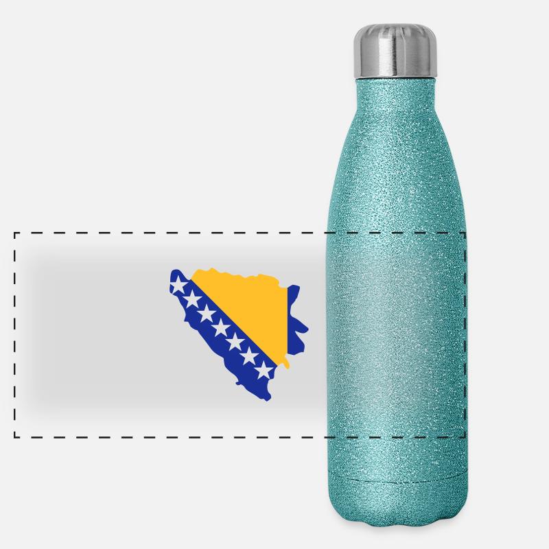 Bosnie-Herzégovine Gourde isotherme panoramique pailletée 500 ml