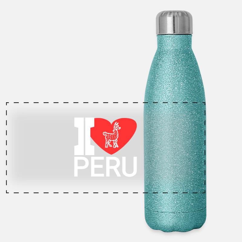 Pays préféré : le pérou Gourde isotherme panoramique pailletée 500 ml