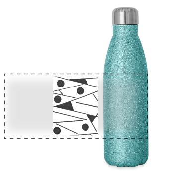 sigma - Panoramic Glitter Thermal Bottle 500 ml - blue glitter - Front