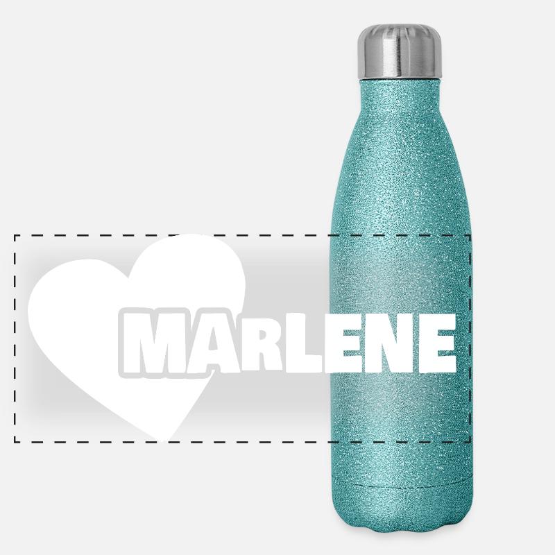 First name Marlene Panoramic Glitter Thermal Bottle 500 ml