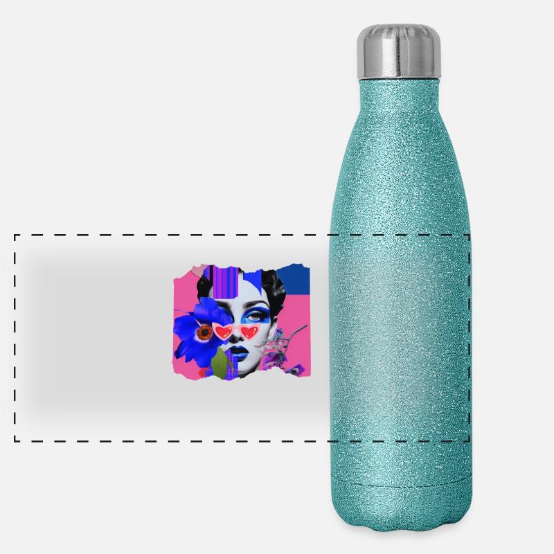 Pop Funky Panorama Glitzer Isolierflasche 500 ml