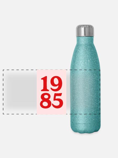 Poster 1985 - Panorama Glitzer Isolierflasche 500 ml - Blau Glitzer