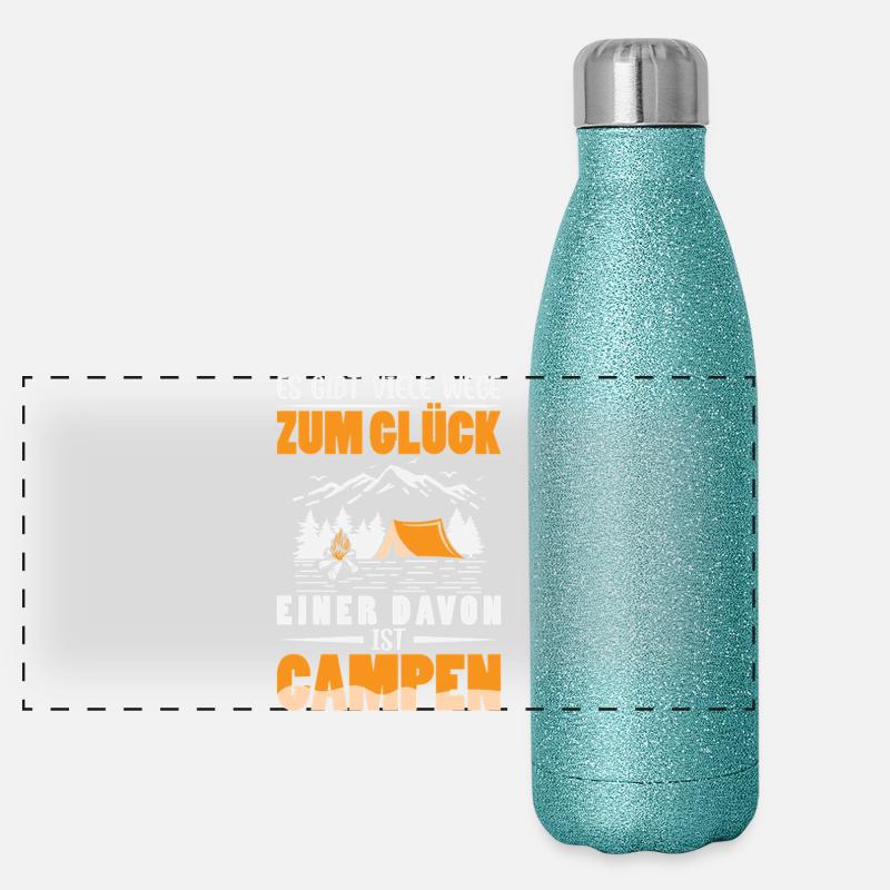 Camper Camping Caravane Dicton Gourde isotherme panoramique pailletée 500 ml