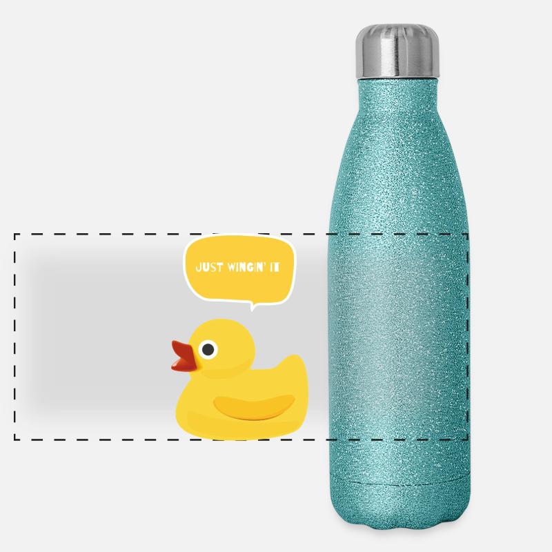 Just Wingin' It Duck Panorama Glitzer Isolierflasche 500 ml