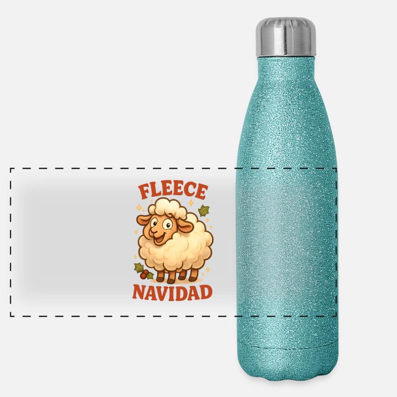 Feliz Navidad Christmas Gourde isotherme panoramique pailletée 500 ml