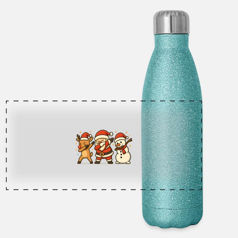 DAB de Noël Gourde isotherme panoramique pailletée 500 ml