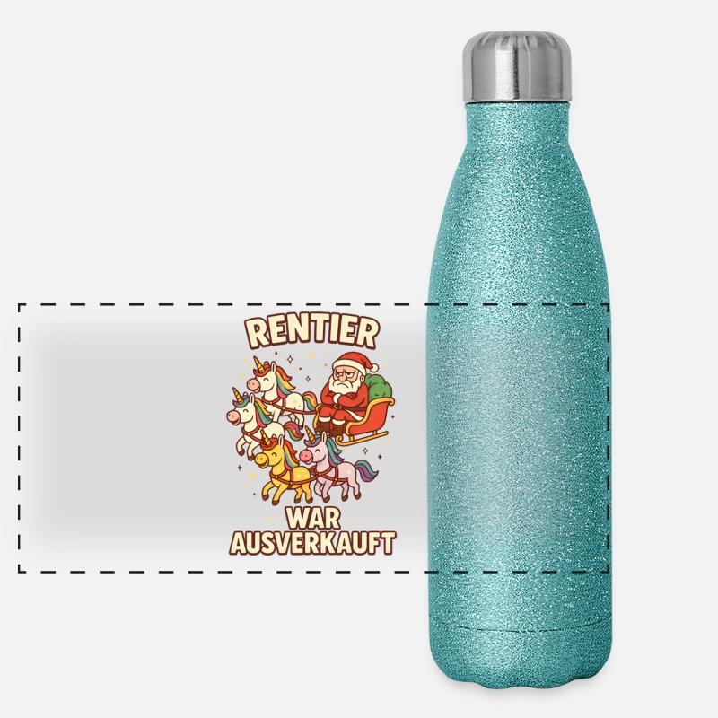Le renne a été vendu licorne Gourde isotherme panoramique pailletée 500 ml