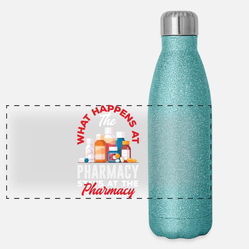 Pharmacien Technicien Pharmaceutique Gourde isotherme panoramique pailletée 500 ml