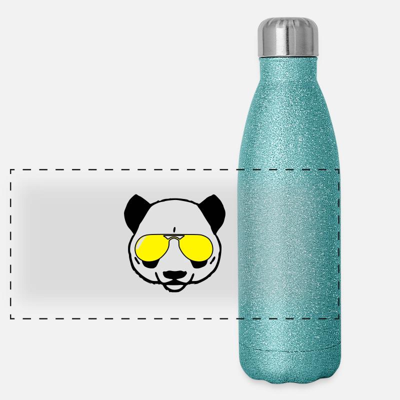 panda design LUNETTE Gourde isotherme panoramique pailletée 500 ml