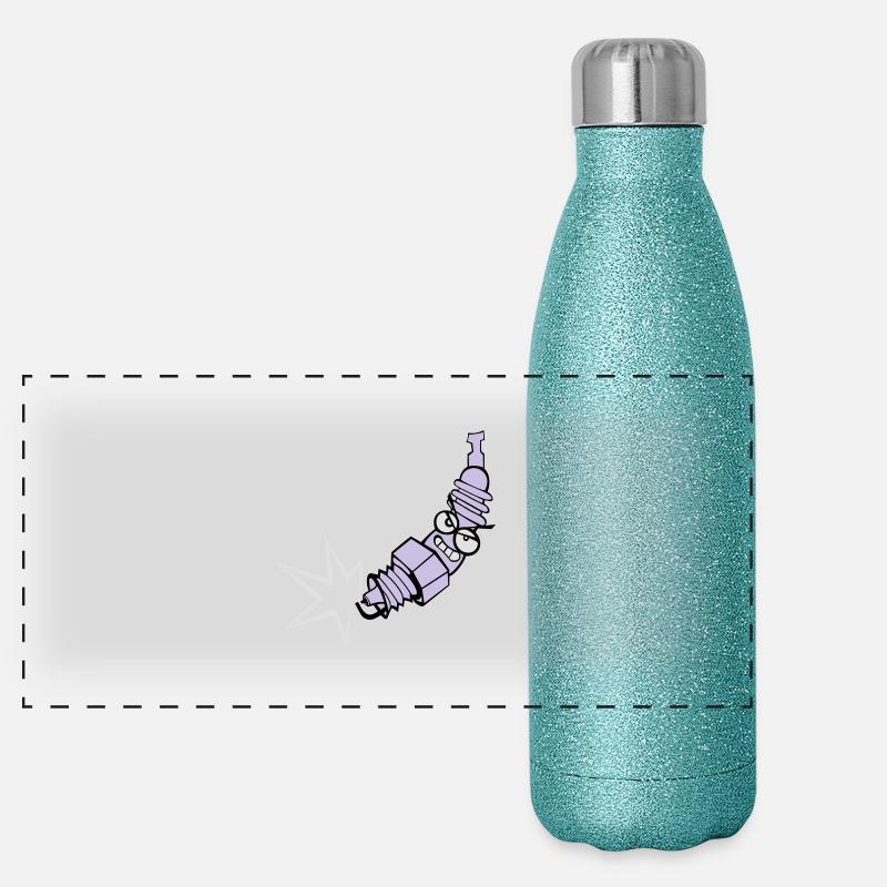 Spark plug with color changing function Panoramic Glitter Thermal Bottle 500 ml