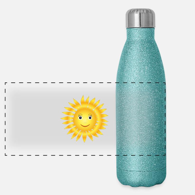 Sonne Panorama Glitzer Isolierflasche 500 ml