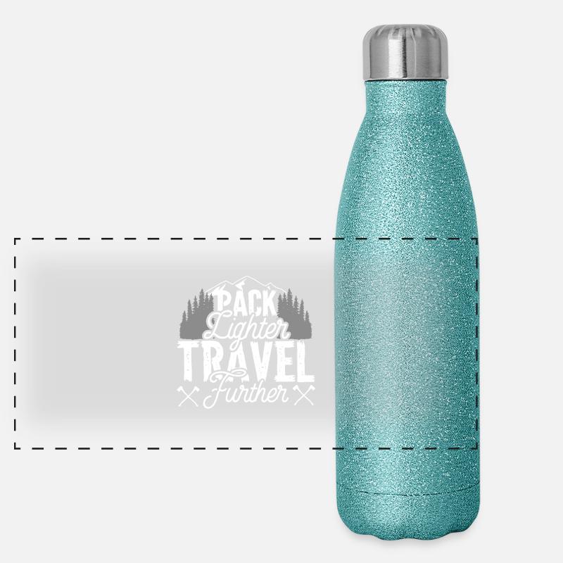 Hiking Pack Lighter Travel Further Panoramic Glitter Thermal Bottle 500 ml