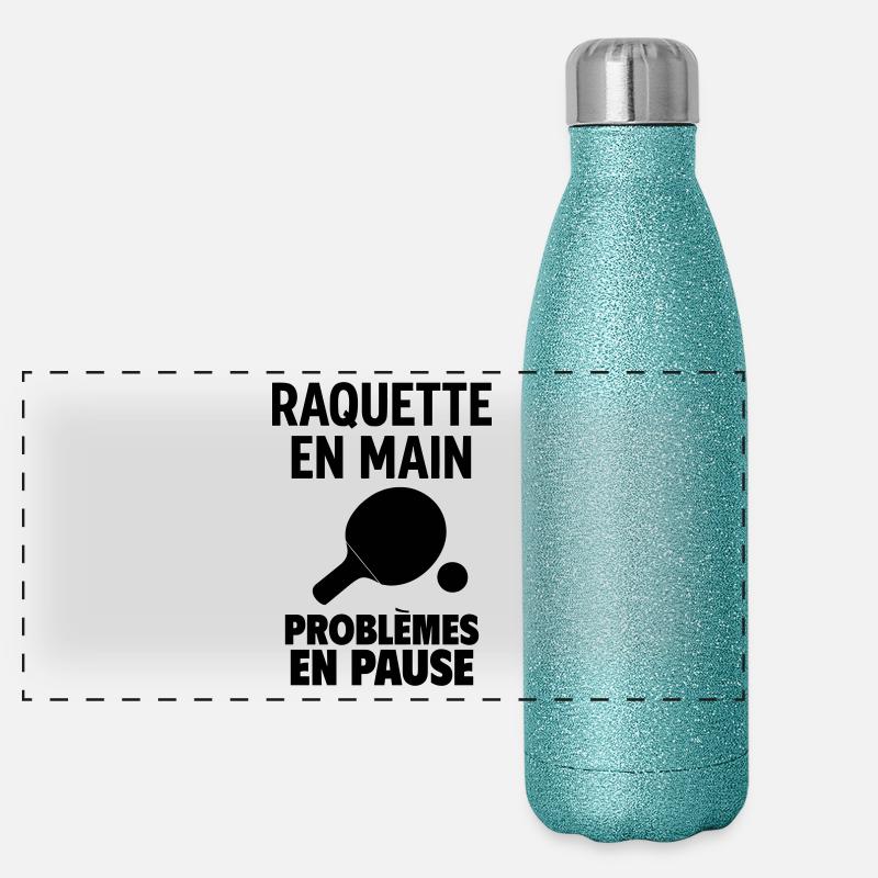 Raquette en main Ping Pong ping pong ping-pong Gourde isotherme panoramique pailletée 500 ml