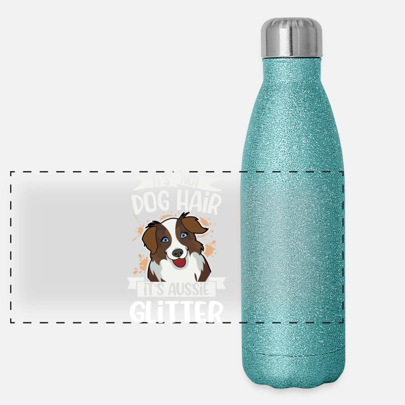 Australian Shepherd Panoramic Glitter Thermal Bottle 500 ml