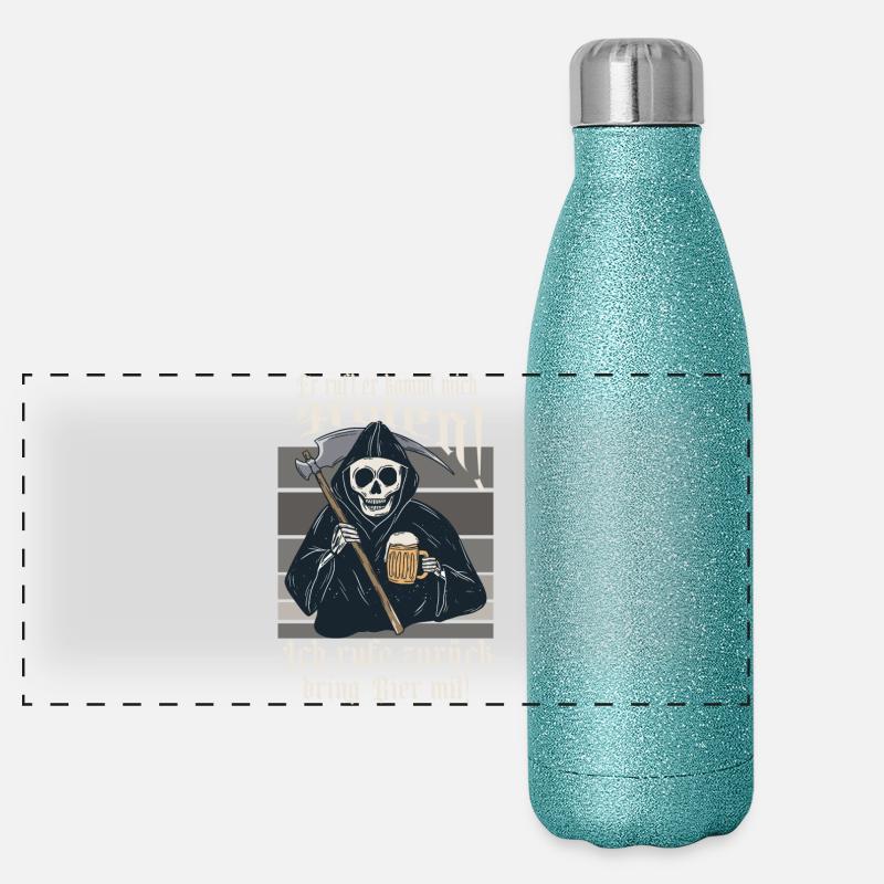 Il appelle je viendrai te chercher ! Gourde isotherme panoramique pailletée 500 ml