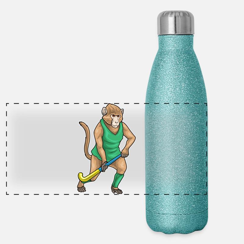 Monkey Bâton de hockey sur gazon Gourde isotherme panoramique pailletée 500 ml