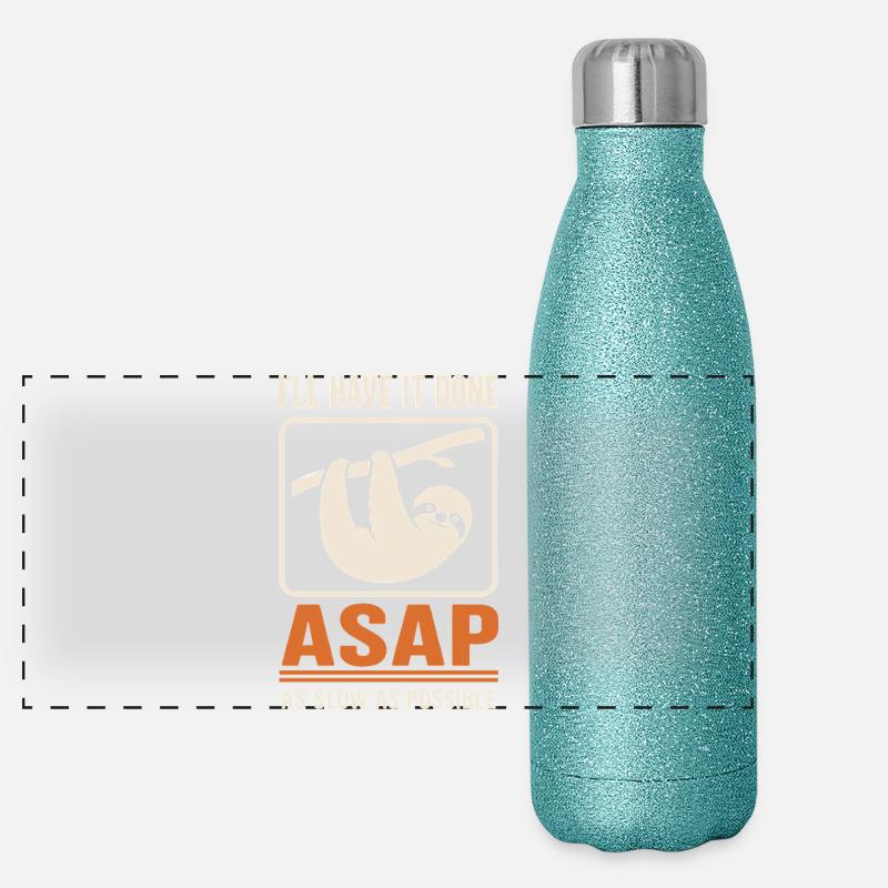 ASAP Slow Sloth Motif Panoramic Glitter Thermal Bottle 500 ml