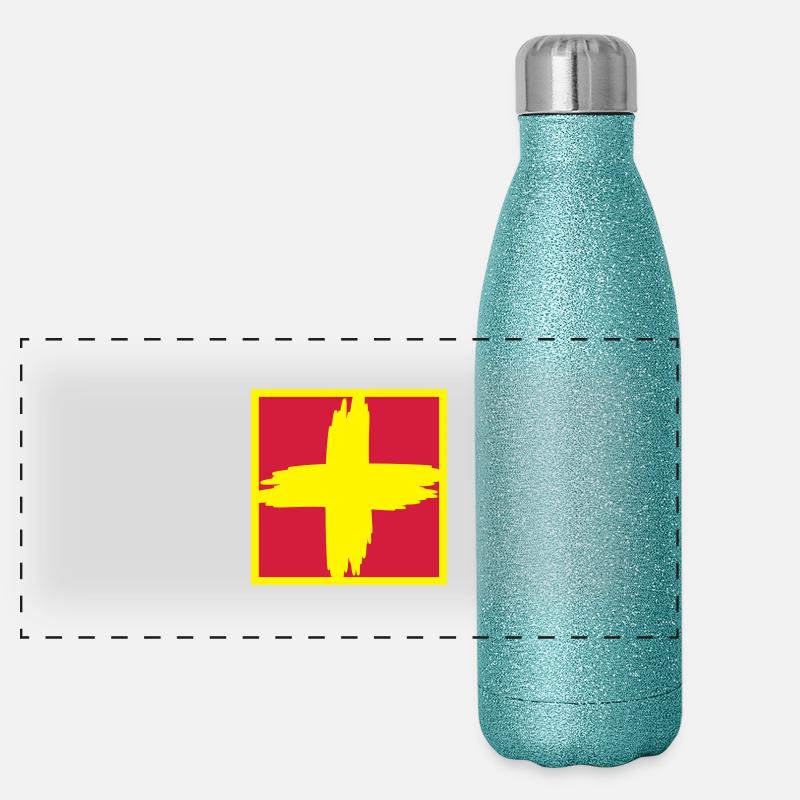 Sama 2farbig Panorama Glitzer Isolierflasche 500 ml