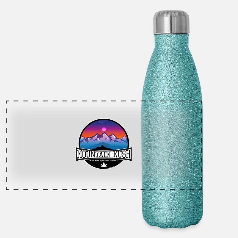 Mountain Kush / Sorte Panorama Glitzer Isolierflasche 500 ml
