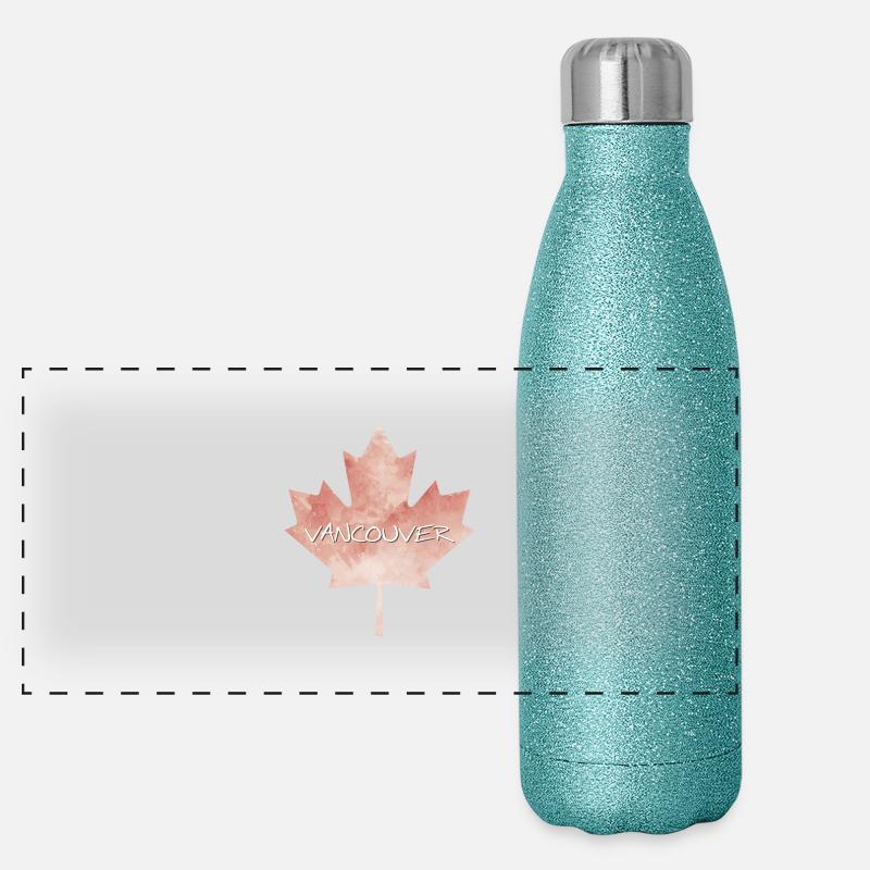 Maple Leaf Vancouver Gourde isotherme panoramique pailletée 500 ml