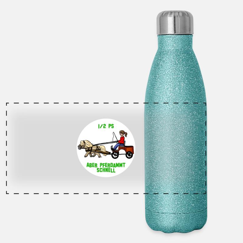 Pferdammt schnell Panorama Glitzer Isolierflasche 500 ml