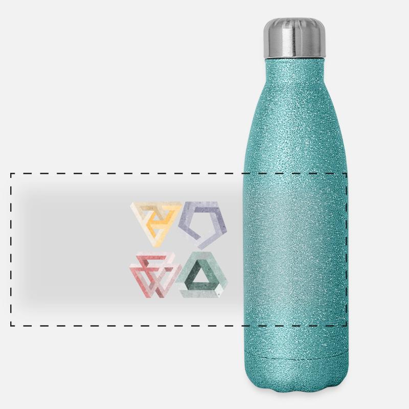 optische Täuschungen Panorama Glitzer Isolierflasche 500 ml