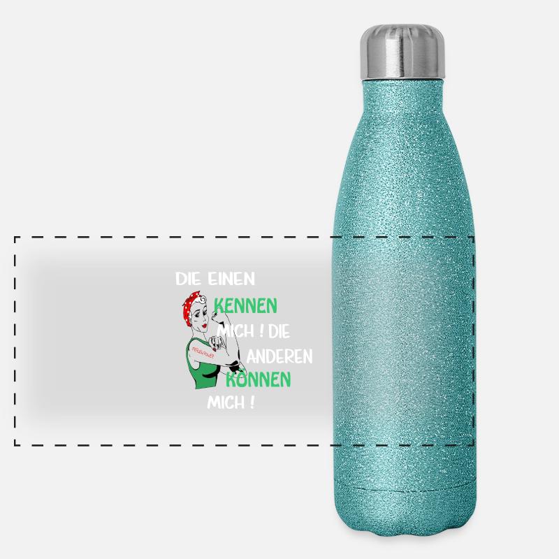 Die einen kennen mich die anderen können mich Panorama Glitzer Isolierflasche 500 ml