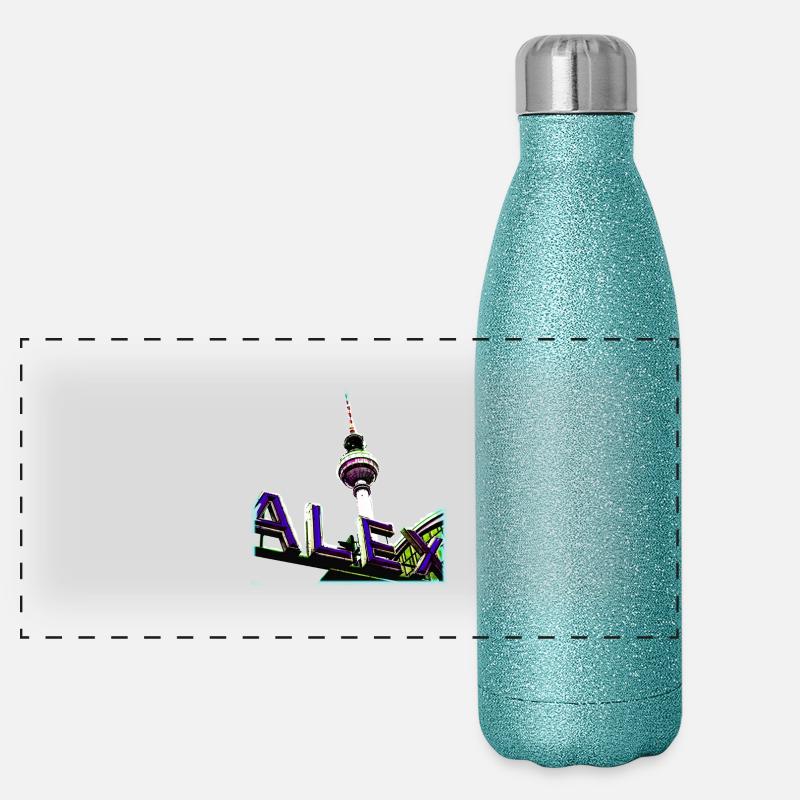 Alex Blau Panorama Glitzer Isolierflasche 500 ml