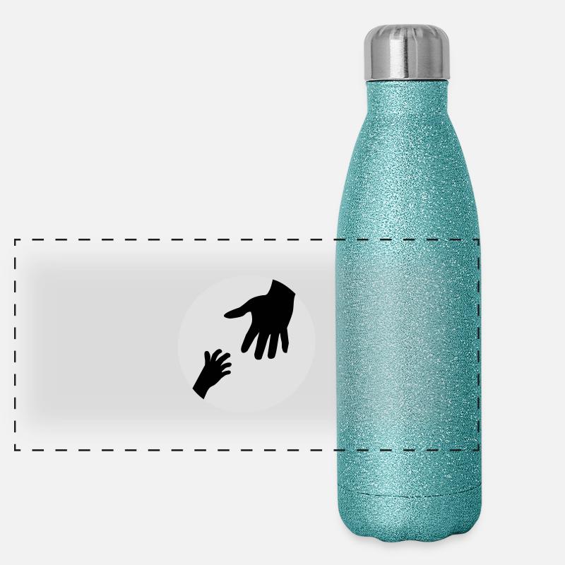 hands Panorama Glitzer Isolierflasche 500 ml