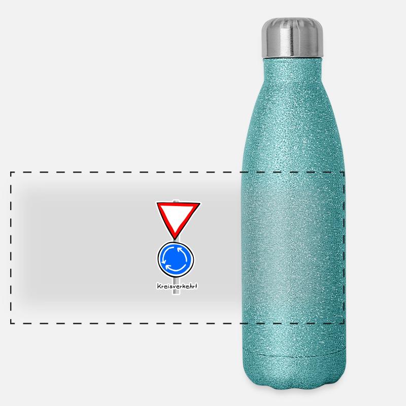 Kreisverkehrt Panorama Glitzer Isolierflasche 500 ml