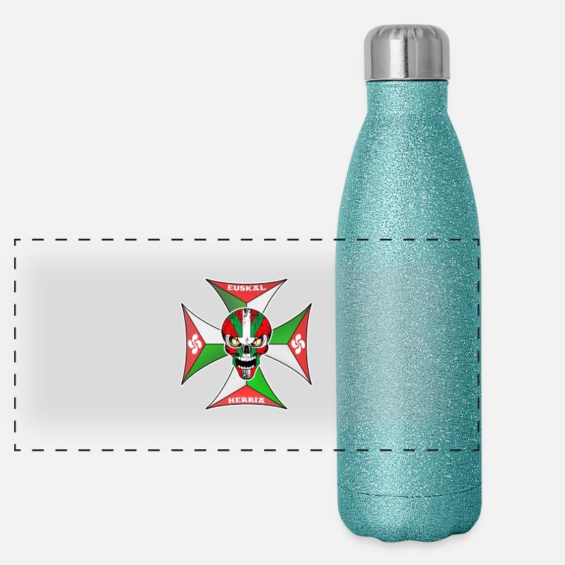 Euskal Herria cross Gourde isotherme panoramique pailletée 500 ml