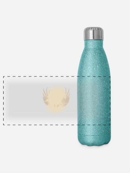 Vector background de - Panorama Glitzer Isolierflasche 500 ml - Blau Glitzer - Vorne