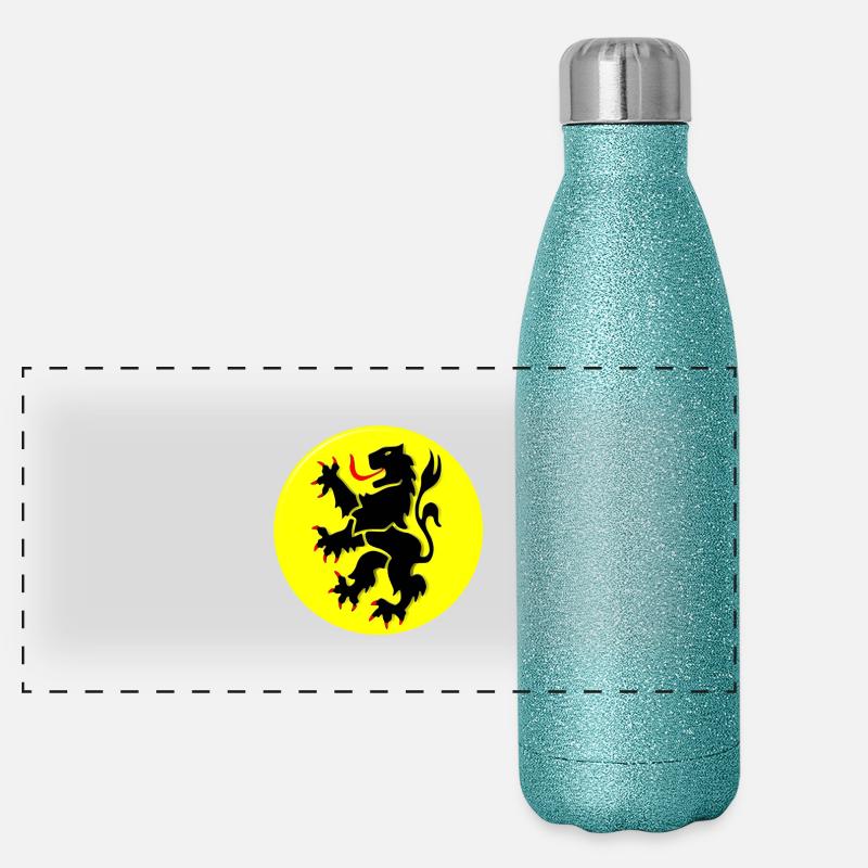 lion des flandres Gourde isotherme panoramique pailletée 500 ml
