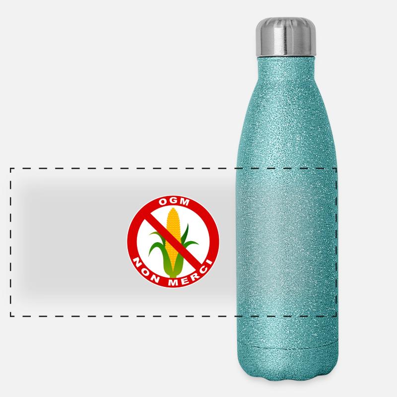 ogm non merci Gourde isotherme panoramique pailletée 500 ml