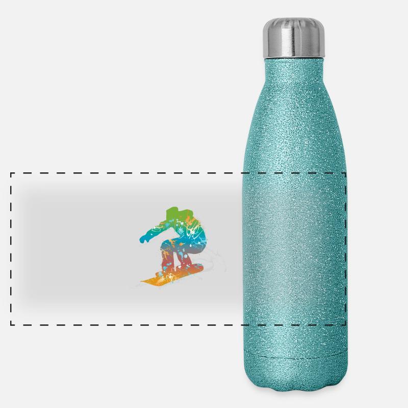 snowboard masculin de Gourde isotherme panoramique pailletée 500 ml