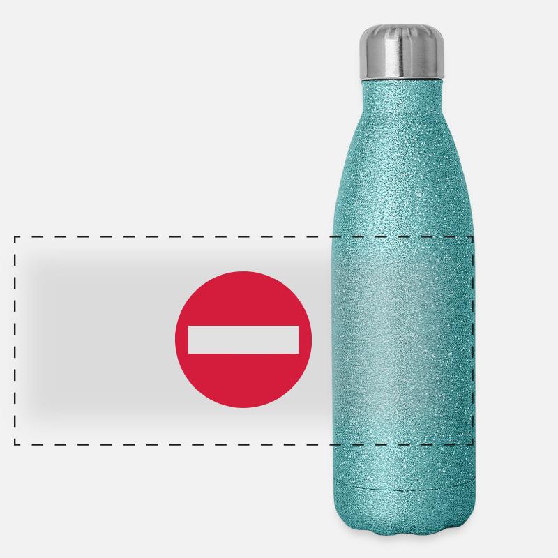 panneau sens interdit 0 Gourde isotherme panoramique pailletée 500 ml