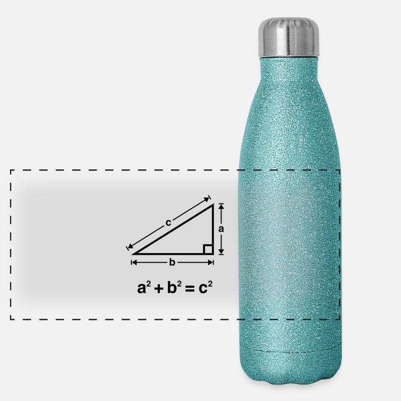 Théorème De Pythagore (Mathématiques) Gourde isotherme panoramique pailletée 500 ml