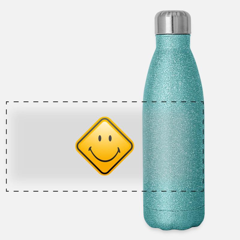 Smiley Shield happy Gourde isotherme panoramique pailletée 500 ml