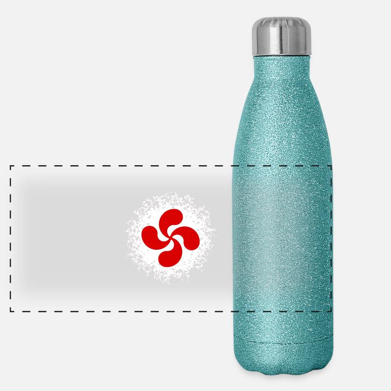 croix basque design 85 Gourde isotherme panoramique pailletée 500 ml