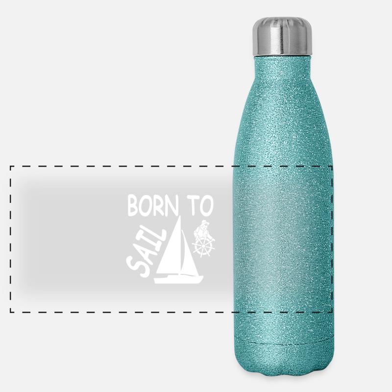 Segeln Panorama Glitzer Isolierflasche 500 ml