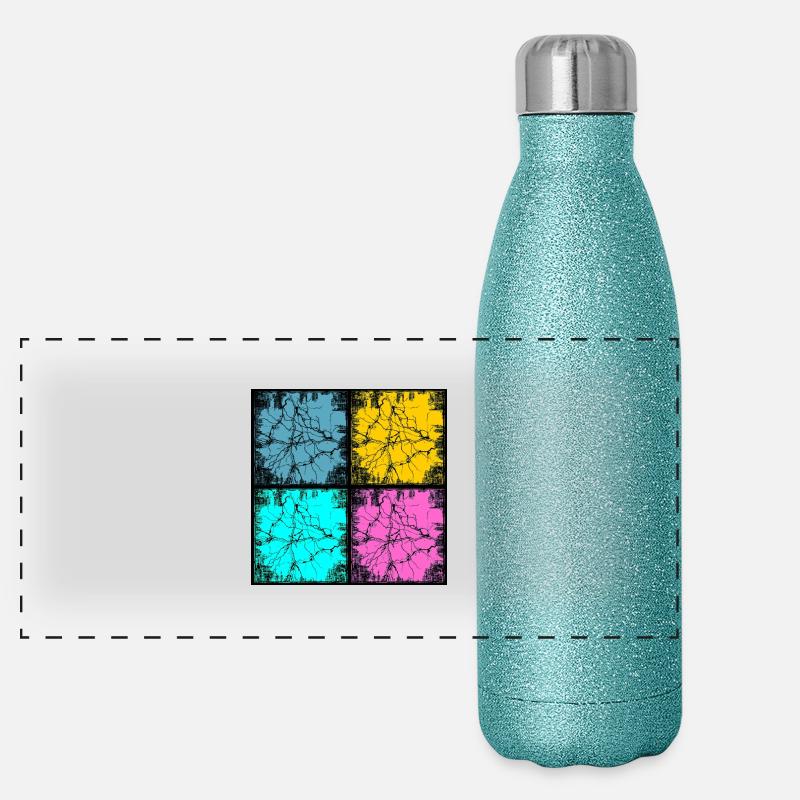 Popart urban style Panorama Glitzer Isolierflasche 500 ml