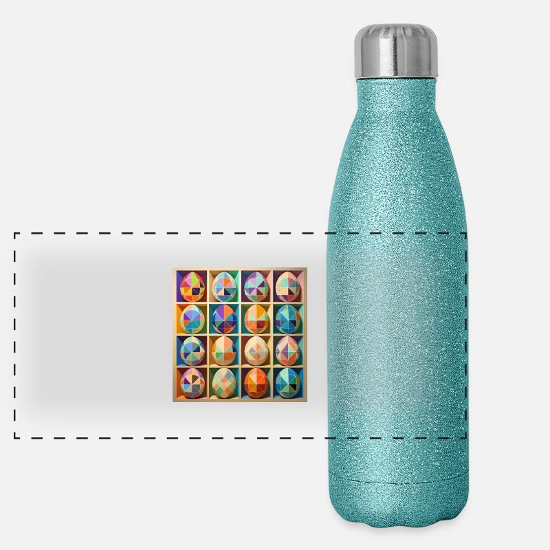 Ostereier Design No.10 Panorama Glitzer Isolierflasche 500 ml