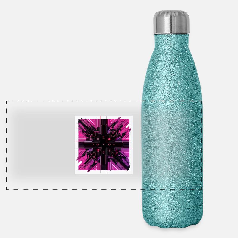Cyber Grid Impuls Panorama Glitzer Isolierflasche 500 ml