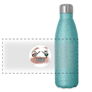 Duck Conflict - Panoramic Glitter Thermal Bottle 500 ml - blue glitter - Front