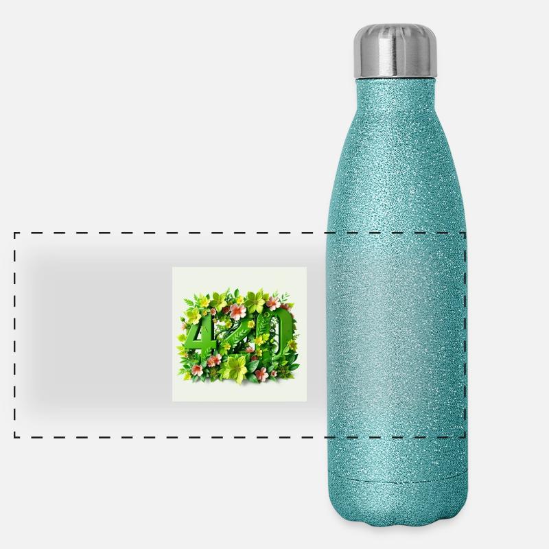 420 FloralStyle Panoramic Glitter Thermal Bottle 500 ml