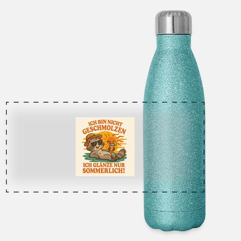 Summertime Koala Panorama Glitzer Isolierflasche 500 ml
